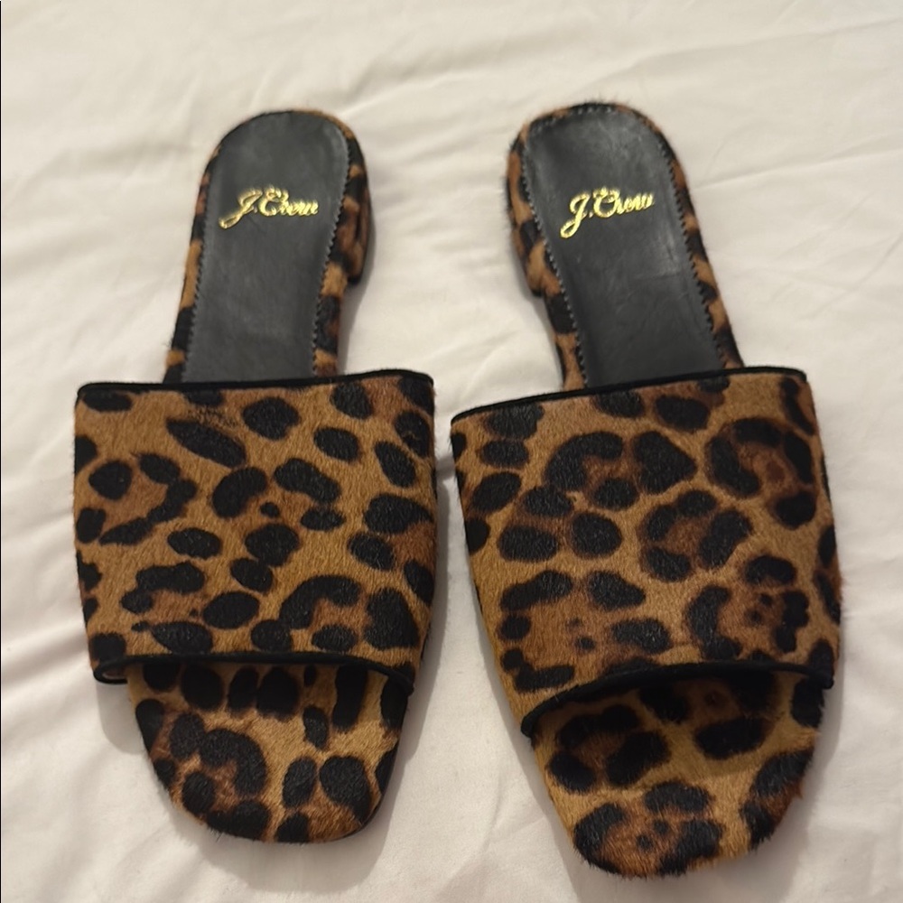 J. Crew Brown and Black Slippers